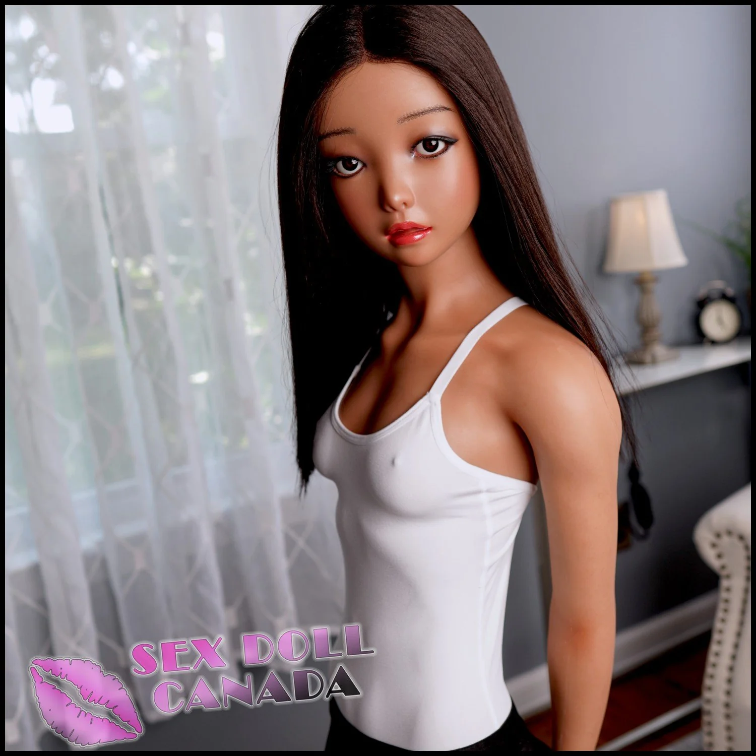 136 (4'6") A-Cup Emma (Head #30) Full Silicone - SM Doll - Image 4