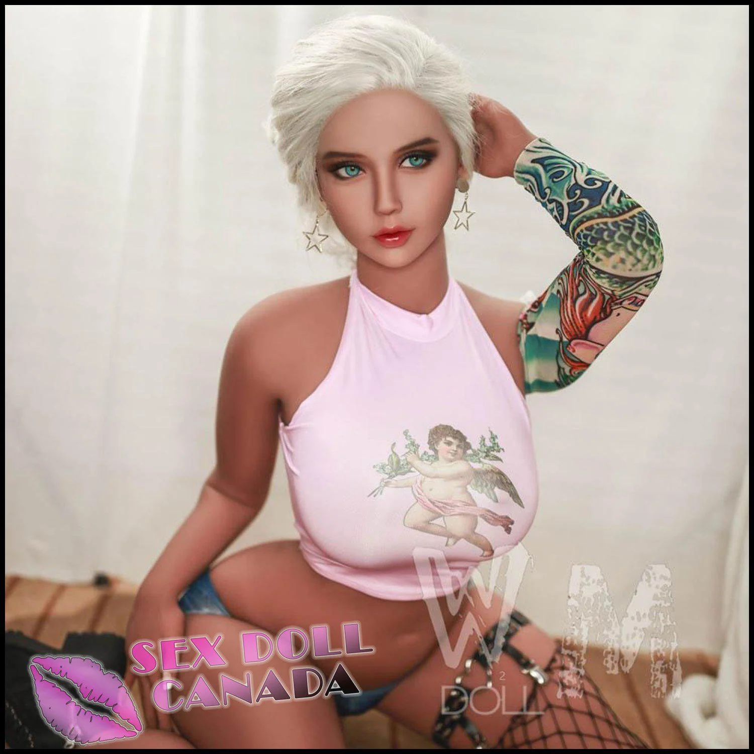 156 (5'1") H-Cup Sophia Platinum Blonde (Head #233) - WM Doll - Image 24