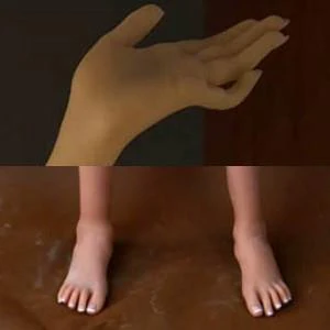 Upgraded hands and feet